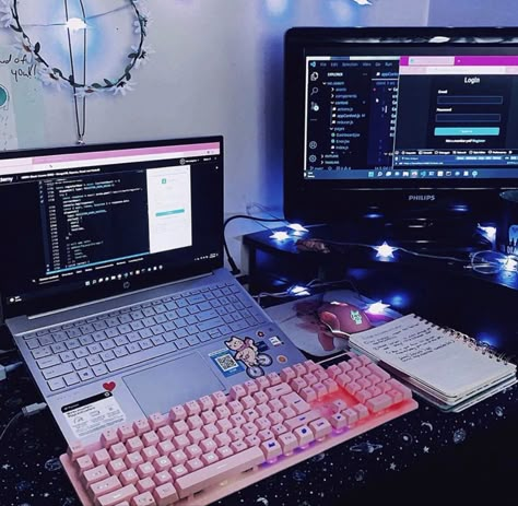 #programmerslife #code #programming #setup #workspace #kotlin #developer #javascript #swift #webdeveloper #softwaredeveloper #html #css #java #workstation #devlife #developers #100daysofcode #deskspace #datascience #ios Use #codesyndicate tags or tag us 📌 to get featured! Front End Developer Aesthetic, Programer Aestethic, Girly Coding Aesthetic, Programmers Aesthetic, Pink Programming Aesthetic, Girl Programming Aesthetic, Cafe Employee, Computer Programmer Aesthetic, Game Developer Aesthetic