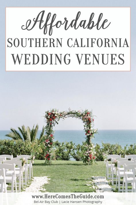 Affordable Wedding Venues in Southern California: Compare info and prices. See beautiful wedding venues to fit your budget. Wedding Locations California, Socal Wedding Venues, California Beach Wedding, Southern California Wedding Venues, Cheap Wedding Venues, Church Dress, Wedding Venues Beach, California Wedding Venues, Southern California Wedding