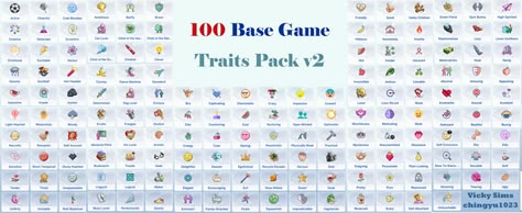 100 Base Game Traits, Sims 4 Trait Mods, Sims Traits, Sims 4 Traits, Sims 4 Game Mods, Good Traits, Sims 4 Gameplay, New Mods, Sims Four