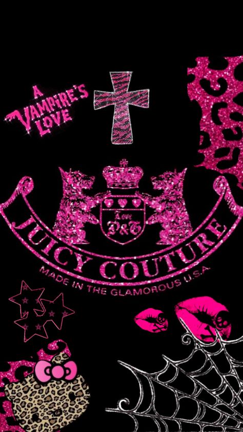 Pink 2000s Aesthetic Wallpaper, Aesthetic 2000s Wallpaper, Juicy Couture Wallpaper, Y2k Wall Collage, Pink Grunge Aesthetic, Pink Nation Wallpaper, 2000s Wallpaper, Tattoo Lettering Styles, Jelly Wallpaper