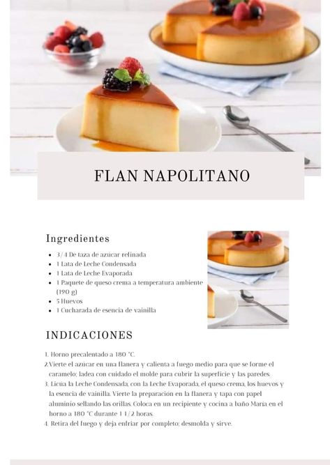 Mini Flan Recipe, Flan Recipes, Pastel Cakes, Flan Recipe, Cooking Recipes Desserts, Gluten Free Desserts, Flan, Cute Food, Food Hacks