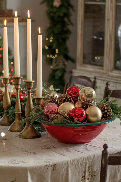 Bring nostalgic holiday charm into your home with these Vintage Christmas Decor Ideas! From antique glass ornaments and cozy retro linens to elegant brass candlesticks and handmade touches, discover budget-friendly ways to create a magical, old-fashioned Christmas. Click to read more and start decorating! #VintageChristmas #HolidayDecor #NostalgicDecor #ChristmasInspiration #CozyHome #BudgetFriendly Old World Christmas Decor, Cozy Vintage Christmas, Candlestick Display, Tabletop Christmas Decor, Vintage Christmas Decor Ideas, Christmas Candlesticks, Inspired By Charm, Nostalgic Christmas, Christmas Vignettes