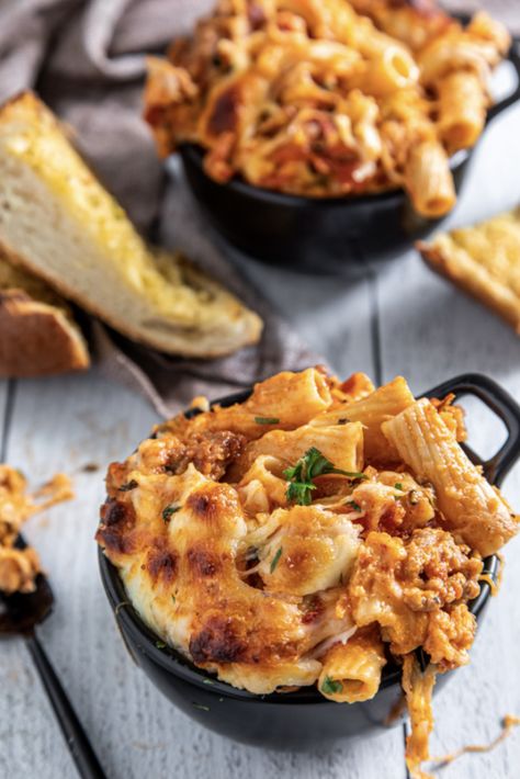 Cheesy Baked Ziti | Darius Cooks | Bloglovin’ Darius Cooks, Cheesy Baked Ziti, Scampi Sauce, Hot Italian Sausage, Colby Jack Cheese, Baked Ziti, Quick Weeknight Dinners, Italian Sausage, Pasta Sauce