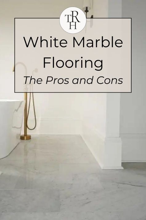 Looking for bathroom flooring ideas? Dive into our blog post to learn about the pros and cons of white marble flooring. From its pristine beauty to its susceptibility to scratches, explore the factors to consider before installing white marble floors in your bathroom renovation project. Get inspired with white marble flooring pros and cons today! Head to our blog to learn all about white marble flooring and other home renovation tips. Glossy Bathroom Floor Tile, Marble Floors Bathroom, White Marble Bathroom Floor, Carrara Marble Bathroom Floor, Marble Bathroom Floors, Bathroom Marble Floor, Marble Floor Bathroom, White Marble Flooring, Marble Bathroom Ideas