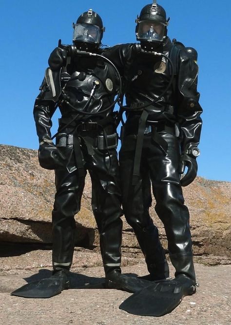 Two SCUBA divers in Loitokari drysuits from Finland. Scuba Diving Tank, Diving Tank, Diving Wetsuits, Hazmat Suit, Scuba Diving Gear, My First Love, Scuba Gear, Diving Suit, Diving Equipment