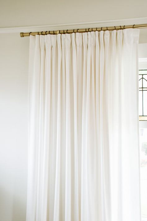 IKEA Hack: How to Make Inexpensive Curtains Look Like Custom Drapes Inexpensive Curtains, Ikea Curtains, White Drapes, Custom Drapery, Custom Drapes, White Curtains, Curtain Designs, Hanging Curtains, Ikea Hacks