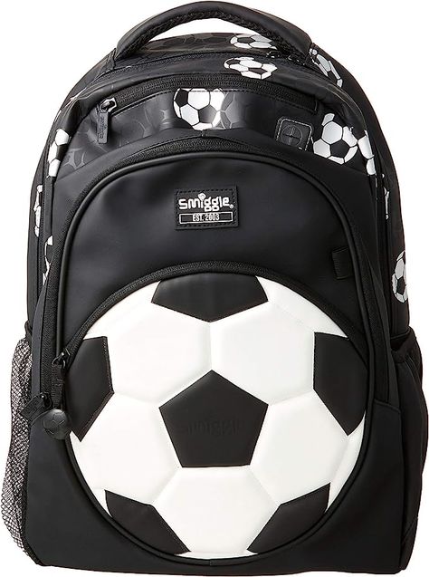 6th Grade Backpacks, Football Backpack, Soccer Backpack, Black And White Football, Soccer Gear, Bottle Sleeves, School Tops, Lightweight Backpack, Boys Backpacks