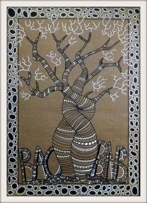 Flower Activities For Kids, African Trees, Family Tree Drawing, Silk Painting Techniques, African Tree, Aboriginal Dot Painting, Australian Painting, Baobab Tree, Afrique Art