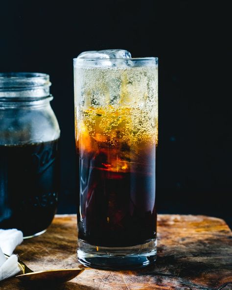 Making Soda At Home, Coffee Soda Recipe, Brain Coffee, Energy Drink Recipe, Cold Dip Recipes, French Press Cold Brew, A Couple Cooks, Nitro Coffee, Iced Drinks Recipes