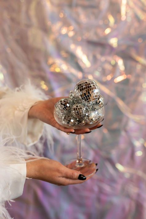 Disco Studio Photoshoot, Retro Disco Photoshoot, Discoball Photoshoot Ideas, Event Planner Branding Photoshoot, Glitter And Glamour Party, Disco Ball Photoshoot, Glitter Shoot, Disco Photoshoot, Modern Disco