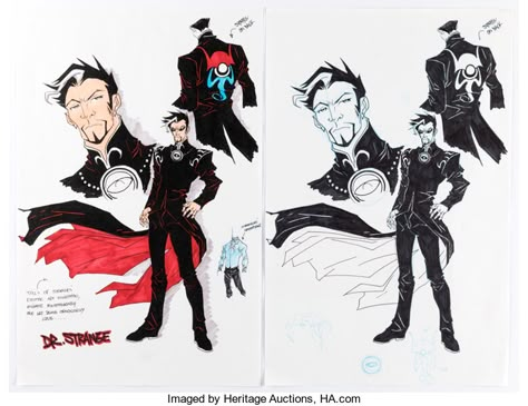 Drawing Group Of 4, Superhero Design Ideas, Wednesday Comic, Superhero Suit Ideas, Character Sheet Reference, Doctor Strange Comic, Drawing Group, Doctor Strange Art, Mystic Arts