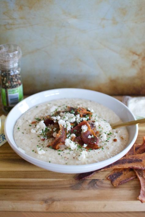 Goat Cheese Grits are the creamiest, most delicious grits you will ever eat, made even more delicious with goat cheese and bacon! Crockpot Grits, Make Goat Cheese, Grits And Eggs, Cheese Grits Recipe, Quick Grits, Big Family Meals, Baked Goat Cheese, Polenta Recipes, Grits Recipe