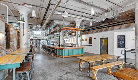 9 Remarkable Brewery Taprooms Taproom Interior Design, Brewery Design Interior, Taproom Design Brewery, Tap Room Brewery Design, Craft Brewery Design, Brewery Bar Design, Tap Room Design, Beer Bar Ideas, Taproom Design