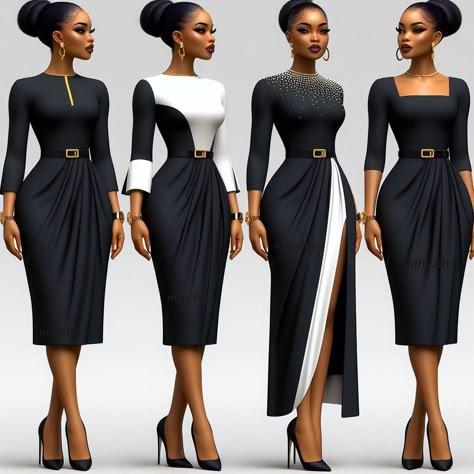 Dinner Wear For Ladies, Black Corporate Dress, Corporate Gowns, Classy Short Dresses, Casual Work Outfits Women, Church Attire, Classy Gowns, Corporate Dress, Chic Dress Classy