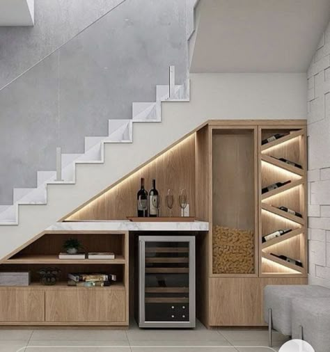 Bar Under Stairs, Under Stairs Space, Under Stairs Storage Ideas, Under Stairs Dog House, Under Stairs Wine Cellar, Stairs Storage Ideas, تحت الدرج, Under Stairs Storage, Custom Built Cabinets