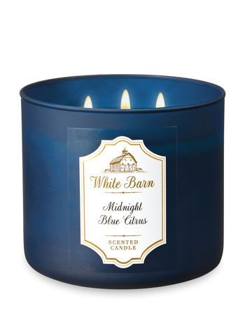 White Barn Midnight Blue Citrus 3-Wick Candle - Bath And Body Works Midnight Bath And Body Works, Midnight Spell Bath And Body Works, Capri Blue Candle, Midnight Blue Citrus Candle, Ocean Breeze Candle, Candle Bath, Candle Obsession, Wick Candles, Bath Body Works Candles