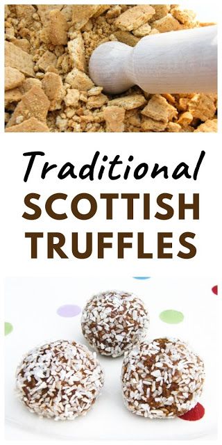 A traditional recipe for Scottish truffles made with coconut, digestive biscuits, drinking chocolate and condensed milk. #chocolatetruffles #coconuttruffles #scottishtruffles #truffles #easytrufflerecipes #scottishtreats #fridgecakes Recipes Using Digestive Biscuits, Digestive Biscuit Recipe Desserts, Digestive Biscuits Desserts, Biscuit Truffles, Condensed Milk Truffles, Scotland Recipes, Scottish Scran, Scottish Desserts, Rum Truffles