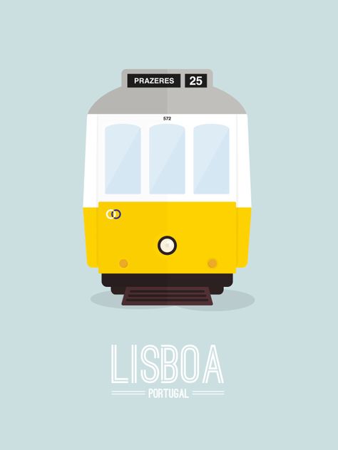 Lisboa on Behance Lisbon Portugal Aesthetic, Lisbon Drawing, Lisbon Map Illustration, Lisbon Map, Lisbon Street Art, Postcard Illustration, Assouline Books, City Branding, Tram 28 Lisbon