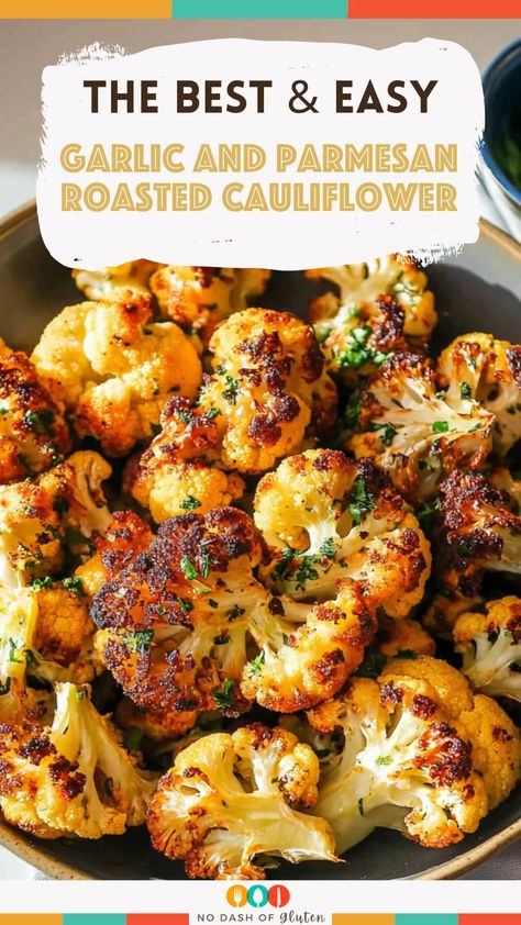 This Garlic and Parmesan Roasted Cauliflower is a total game-changer! Crispy edges, cheesy goodness, and a touch of fresh parsley make it irresistible. Perfect for weeknight dinners or holiday spreads! Save this recipe now! Cheesy Garlic Parmesan Cauliflower, Garlic Parm Cauliflower, Fresh Cauliflower Recipes, Cauliflower Recipes Roasted, Garlic Parmesan Cabbage, Roasted Garlic Recipes, Best Roasted Cauliflower, Roasted Broccoli And Cauliflower, Roasted Side Dishes