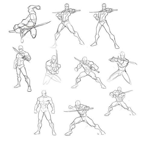 Dynamic Standing Poses, Ninja Character, Gesture Poses, Animation Drawing Sketches, Drawing Poses Male, Dynamic Poses Drawing, Gesture Drawing Poses, Human Body Drawing, Bd Art