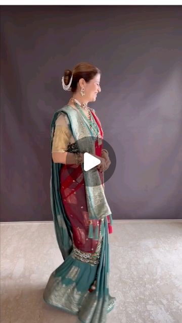 Drapping World on Instagram: "Saree drape with dupatta..... Sar par pallu bhi le sakte hai ..... Shadi ka dupatta sath mai attach karke stylish look bhi .... Tutorial by @gehani.heena  How to look slim in heavy saree ..... Try this tricks to look slim and beautiful Perfect saree pallu  Follow for more @dil_se_deshi_d  @dil_se_deshi_dd  Kshetriya   शेरनी  Kindly Dm For Credit / Removal  No copyright Intended  Credit Goes To Respect Owner Credit  In frame @gehani.heena    wearing confidence will make you look at the peak of your prime .    Safa: the epitome of comfort and style, perfect for any occasion.    There’s nothing like the elegance and grace of ethnic wear.    In a world where trends come and go, traditional attire will always remain timeless.    #dil_se_deshi_d#dil_se_deshi_dd#sare Stylish Saree Draping, Saree Dupatta Style, Saree Draping With Dupatta, Saree With Dupatta Draping, Dupatta With Saree, Saree With Dupatta, How To Wear A Sari, Dupatta Draping, Heavy Saree