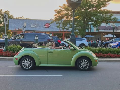 car convertible volkswagen beetle bug car green car cute Green Convertible Beetle, Volkswagen Beetle Convertible Green, Green Beetle Car Aesthetic, Volkswagen Bug Convertible, Green Volkswagen Beetle Aesthetic, Small Jeep Cars, Volkswagen Convertible Beetles, Aesthetic Volkswagen Beetle, Vw Beetle Green