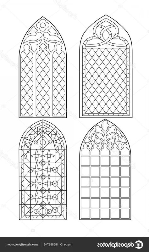 Stained Glass Windows Church, Gothic Windows, Graphisches Design, زجاج ملون, Church Windows, Stained Glass Patterns, Elementary Art, Teaching Art, Art Plastique