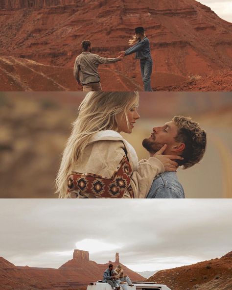 Valley Of Fire Engagement Photos, Red Rock Family Photos, Desert Photoshoot Ideas Couple, Desert Christmas Photo Shoot, Red Rock Engagement Photos, Desert Couple Photoshoot, Desert Engagement Shoot, Rock Photoshoot, Casual Couple Photos