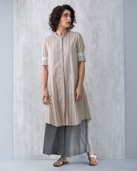 Long Tunics For Women Indian, Tunics For Women Indian, Boat Neck Kurta, Long Tunics For Women, Office Wear Women Work Outfits, Khadi Kurta, Long Tunics, Kurta Set With Dupatta, Tunics For Women