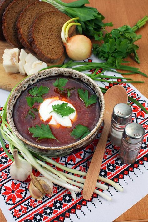 Russian Borscht, Balkan Aesthetic, Cold Recipes, Healthy Detox Soup, Borscht Recipe, Viking Food, Viking Cruise, Beet Soup, Fall Comfort Food