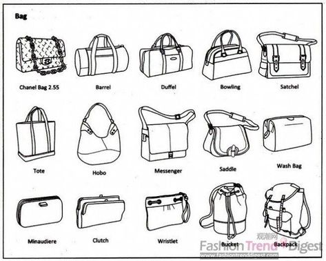 names of different types of bags - Yahoo Search Results Image Search Results Fashion Terminology, Silhouette Mode, Types Of Handbags, Types Of Purses, Mode Tips, Fashion Dictionary, Clothing Guide, Art Help, Fashion Terms