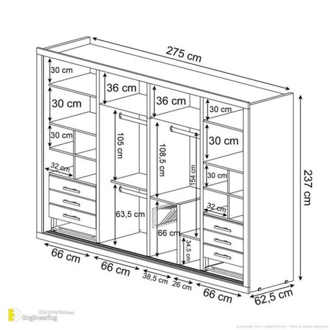 Standard Dimensions Closet Layouts Dimensions | Engineering Discoveries Closet Layout Dimensions, Closet Design Plans, Closet Dimensions, Wardrobe Dimensions, Dressing Design, Small Bathroom Layout, Bathroom Layouts, Bedroom Cupboards, Bedroom Cupboard