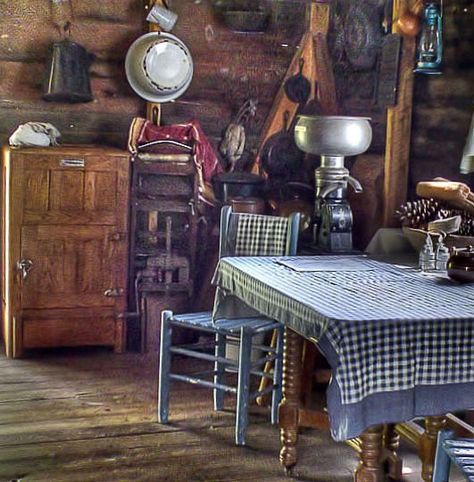 s kitchen author genser howard 1870s Homestead, 1800s Kitchen, Grandmas Attic, Steampunk Santa, Pioneer Kitchen, Craftsman Style Decor, 1800s House, 1800s Home, Primitive Kitchens