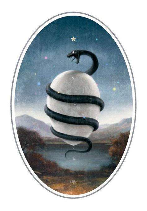 Orphic Egg | Gnostic Warrior Orphic Egg, Tom Bagshaw, Cosmic Egg, Alchemy Art, Esoteric Art, Psy Art, Snake Art, Occult Art, Greek Myths