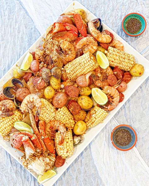 Vietnamese Cajun Style Seafood Boil — cooking off the cuff Sausage Links, Baking Basics, Garlic Head, Seafood Boil, Andouille Sausage, Andouille, Cook Off, Butter Sauce, Fish Sauce