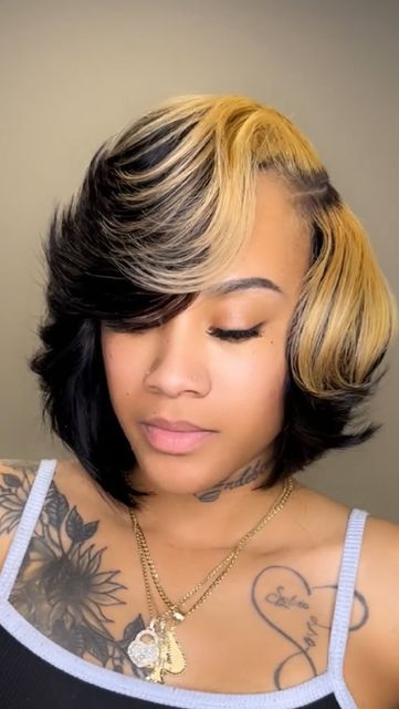 Bob Layers, Weave Bob Hairstyles, Weave Bob, Quick Weave Bob, Makeup Lashes, Quick Weave Hairstyles, Pretty Hair Color, Quick Weave, Short Black Hairstyles