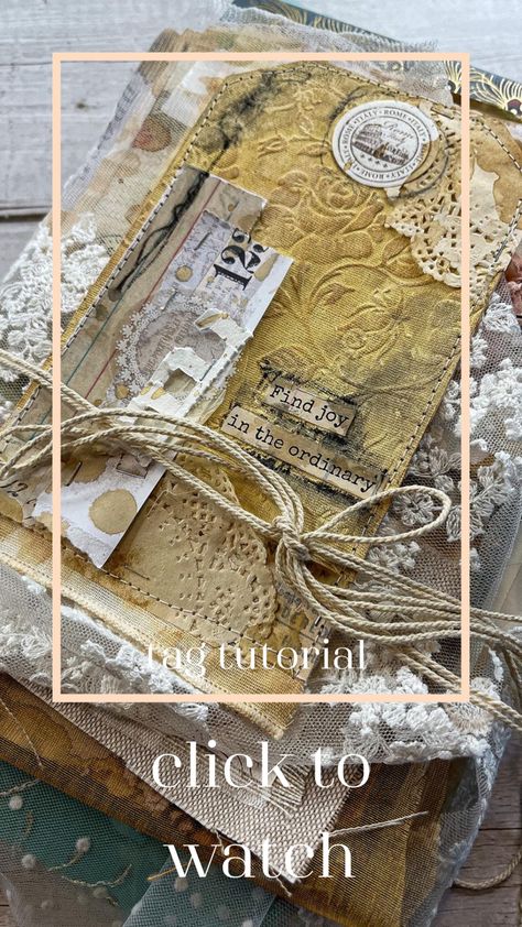 Diy Junk Journal Pages, Fabric Snippets For Junk Journals, Junk Journal Covers Ideas, Junk Journal Cover Ideas Diy, Junk Journals Ideas Tutorials, Junk Journal Tags Ideas, Junk Journal Cover Ideas, Vintage Journal Cover, Paint Samples Crafts