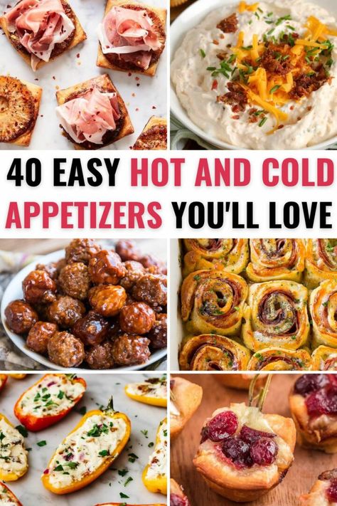 These easy hot and cold appetizers ideas are perfect for any occasion. With game day gatherings every Sunday and the holidays approaching quickly, you're going to need a great lineup of appetizers. Cold Appetizer Recipes, Cold Appetizer, Appetizers Ideas, Sweet Potato Hummus, Delicious Slow Cooker Recipes, Hot Appetizers, Appetizer Ideas, Appetizers Easy Finger Food, Best Appetizer Recipes