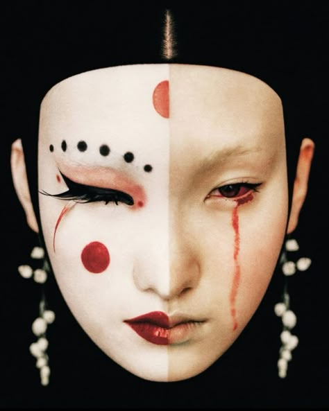 Theatre Makeup, Chinese Makeup, Japanese Makeup, Unique Makeup, Arte Inspo, Artistry Makeup, Face Art, Reference Photos, Art Reference Photos