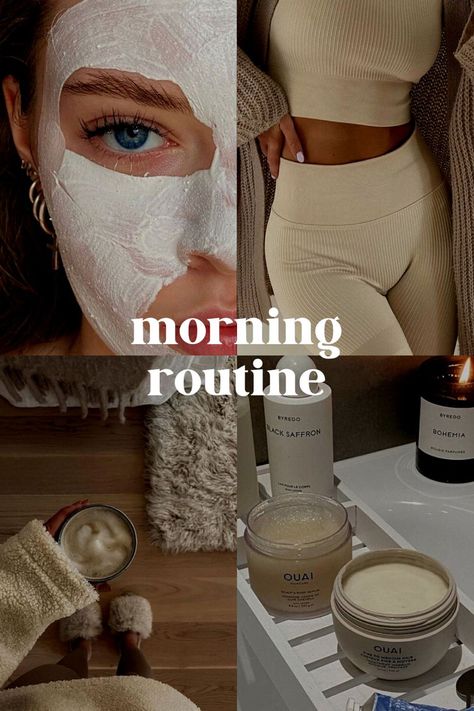 Routine Goals, Morning Routine Aesthetic, Storie Ig, Aesthetic Workout, Face Mask Aesthetic, Routine Aesthetic, Mask Aesthetic, Morning Vibes, Morning Skincare