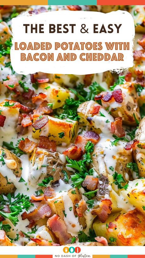 Dive into the ultimate comfort food with this Loaded Potatoes with Bacon and Cheddar recipe! Creamy hash browns, crispy bacon, and melted cheddar combine to create a mouthwatering dish that's perfect for gatherings or a comforting family meal. It's easy to make and even easier to love. Ready to impress your guests or treat yourself? Click to discover how to make this cheesy, bacon-filled delight today! Potato Bacon Recipes, Loaded Potato Casserole, Loaded Potatoes, Potatoes With Bacon, Cheddar Recipes, Potato Hash Recipe, Crispy Cheese, Loaded Potato, Cheesy Bacon