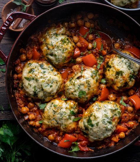 Zucchini Strata, Dumpling Stew, Smoky Chili, Stew Vegan, Chickpea Stew, Vegan Nutrition, Fire Roasted Tomatoes, Chili Paste, Green Planet