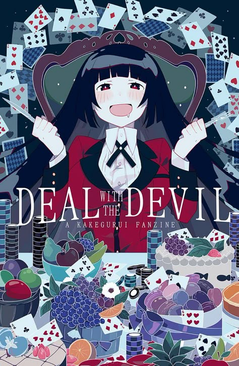 Kakegurui Poster, Manga Kakegurui, Japanese Poster Design, Poster Anime, Yumeko Jabami, Deal With The Devil, Anime Cover Photo, Yuri Anime, Japanese Poster