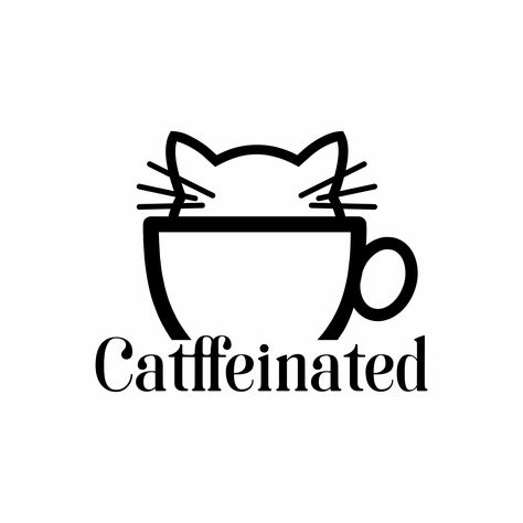 Cat cafe located in Tacoma, WA. Serving fresh coffee, tea and adoptable cats Cat Tea Cup Tattoo, Cafe Logos Design, Cat Cafe Drawing, Cat Cafe Ideas, Cat Cafe Logo, Mother And Daughter Tatoos, Cat Coffee Art, Cat With Coffee, Coffee And Cats