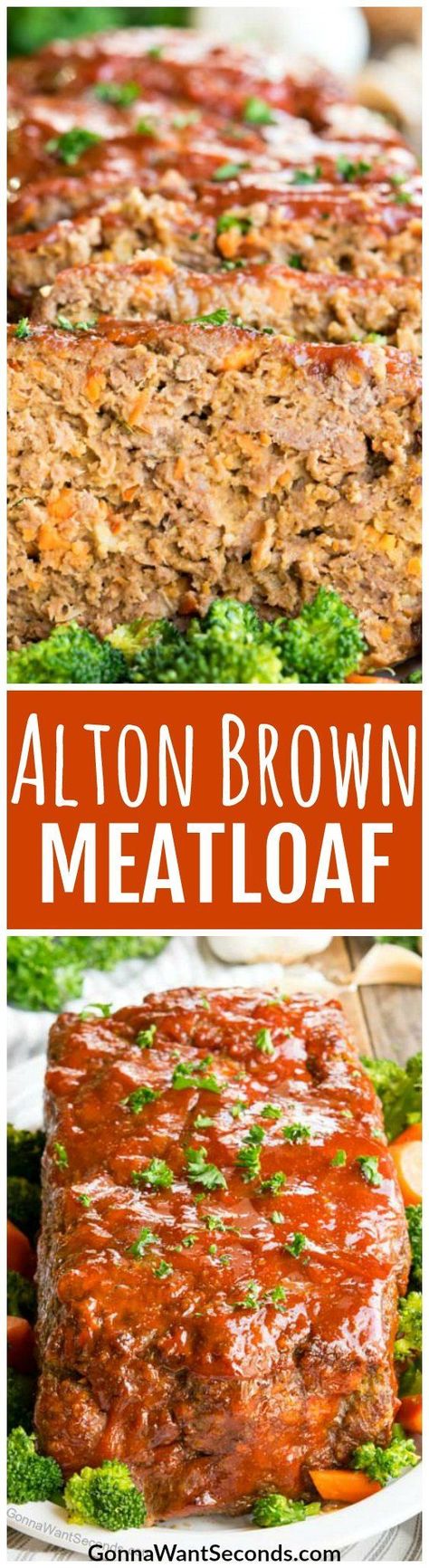 This classic recipe for Alton Brown Meatloaf comes out tender, moist and delicious every time. Its Easy and just maybe one of the Best Meatloaf Recipes out there! #Recipes #Easy #Crockpot #Classic #GroundBeef #Beef Alton Brown Meatloaf Recipe, Alton Brown Meatloaf, Best Meatloaf Recipes, Meatloaf Recipes Healthy, The Best Meatloaf, Healthy Meatloaf, Brown Recipe, Good Meatloaf Recipe, Best Meatloaf