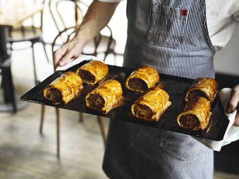 These bold, generous and hearty sausage rolls are the best version of the British classic we've come across for a long time. Spiced pork mince is mixed with shallots, breadcrumbs and duck fat, before being baked inside a puff pastry sleeve to create the ultimate party fodder. Irish Pub Cheese, Pub Cheese Recipe, Homemade Hoagie Rolls, Sausage Roll Recipe, Sous Vide Vegetables, Pork Mince Recipes, Pub Cheese, Shallot Recipes, Sausage Rolls Recipe