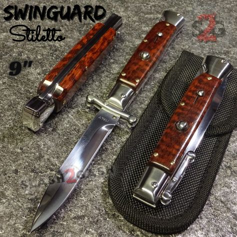 Stiletto Knife, Switchblade Knife, Knife Patterns, Automatic Knives, The Push, The Guard, Bowie Knife, Hunting Knife, Steel Handle