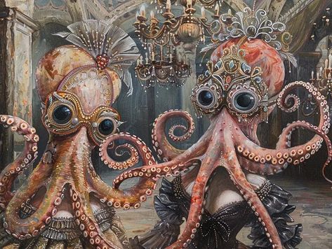 Whimsical Baroque: A Fusion of Fun and Grandeur in Art with Midjourney | by PromptDervish | May, 2024 | Medium Teacher Painting, Hybrid Art, M Craft, Animal Portraits Art, Tech Art, Underwater Creatures, Fantasy Images, Human Art, Animal Heads