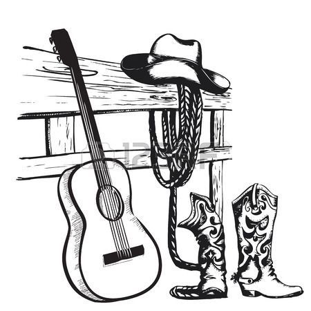 Country Music Tattoos, Country Music Poster, Guitar Background, Background For Text, Cowboy Clothes, Country Backgrounds, Western Artwork, Music Drawings, Music Crafts