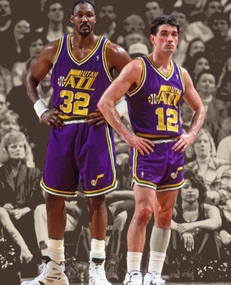 @nbalegendsonly on Instagram: “4) Karl Malone & John Stockton #utahjazz 1985-2003 Best Season: 64-18 Finals Record: 0-2 #top40nbaduos For those who only value rings, 18…” John Stockton, Basket Nba, Karl Malone, Basketball Hoops, Basketball Leagues, Nba Legends, Sport Player, Basketball Uniforms, Nba Stars